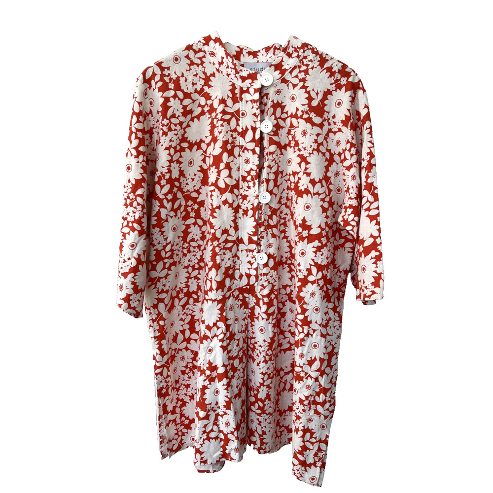 Studio NOUVEAU Shift Dress Orange Floral USA SZ 1X